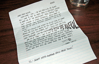 An April 28 letter from Sgt. David Howard to his wife, Monica.